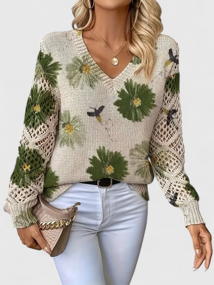 Antonia™ | Maglione elegante con stampa floreale