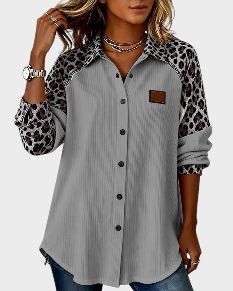 Juana™ | Camicia con bottoni a stampa leopardata