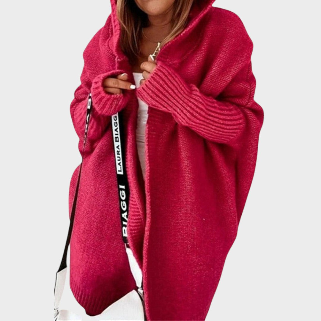 Marcela™ | Cardigan in Maglia Oversized con Cappuccio