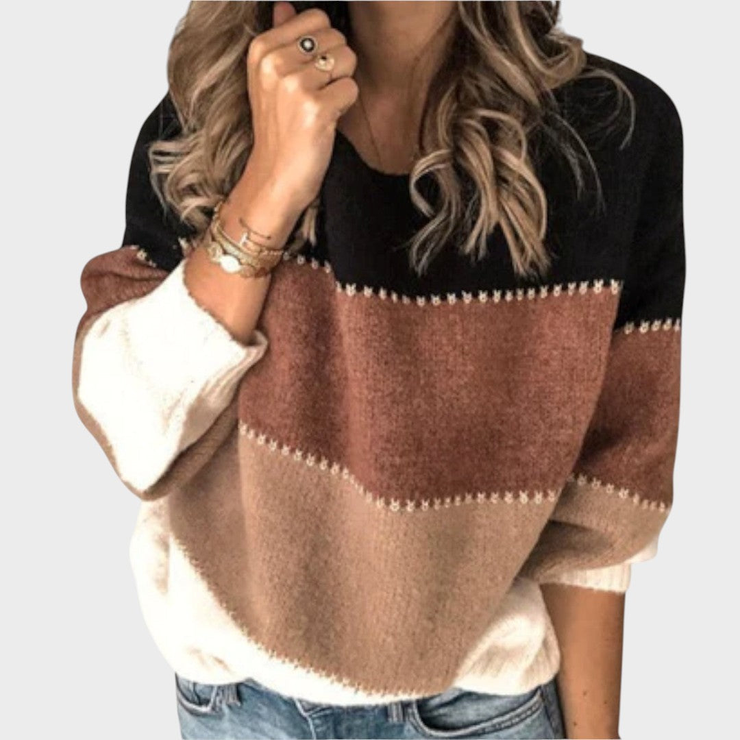 Marília™ | Maglione a Maglia con Righe