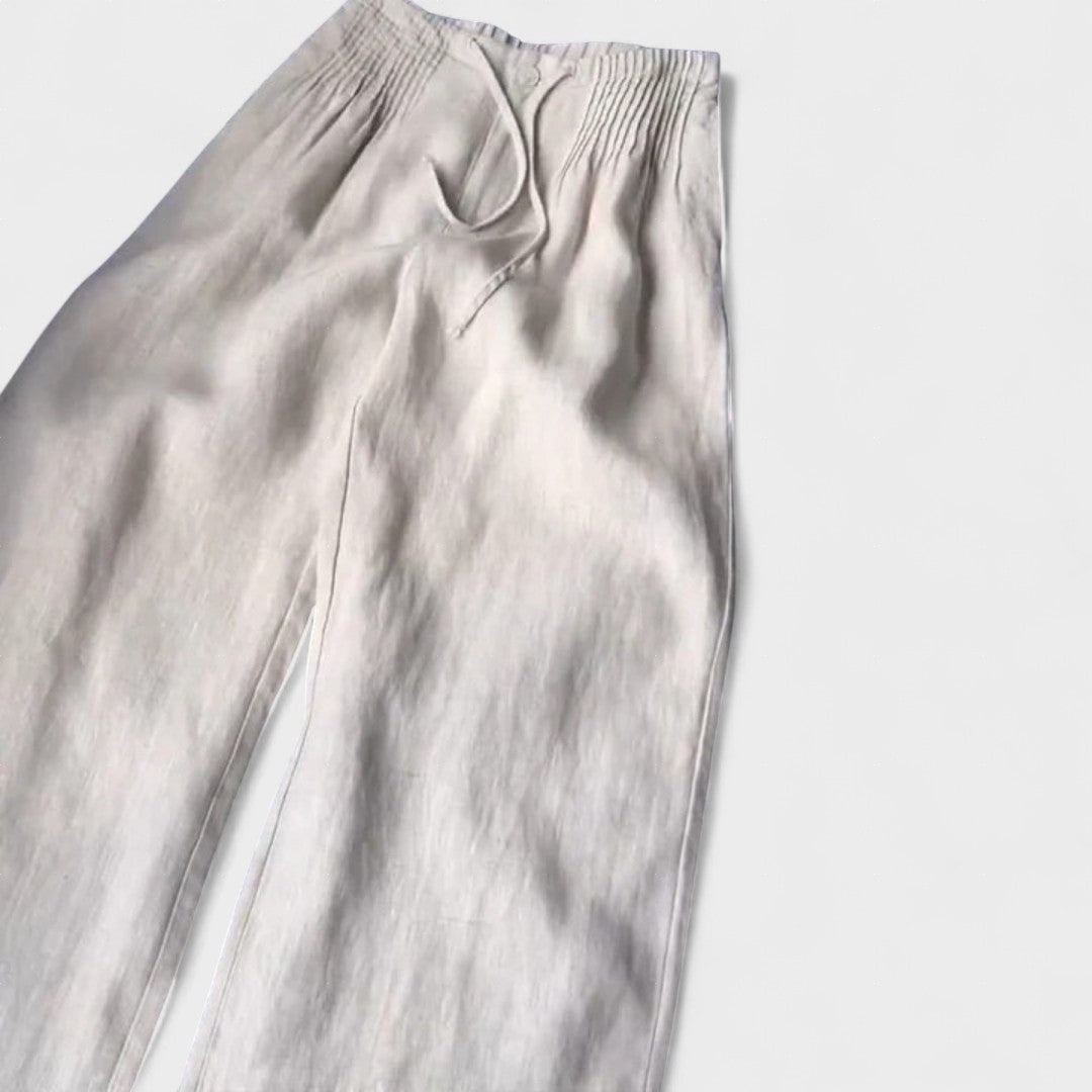 Ángeles™ | Pantaloni ampi in cotone e lino