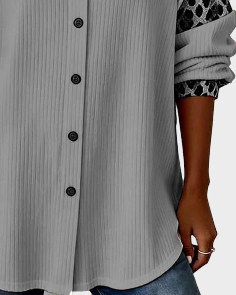 Juana™ | Camicia con bottoni a stampa leopardata