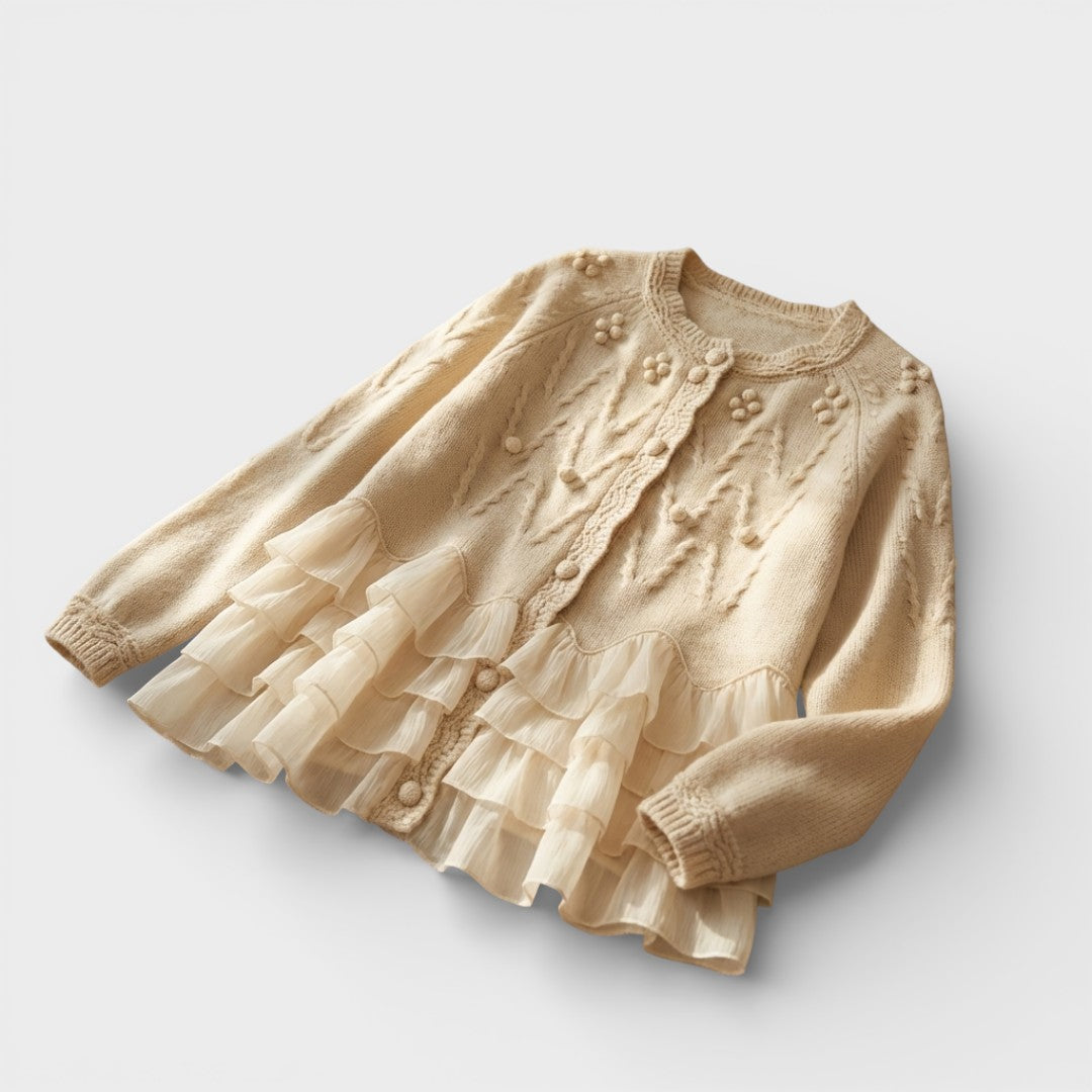 Inés™ | Cardigan elegante con volant