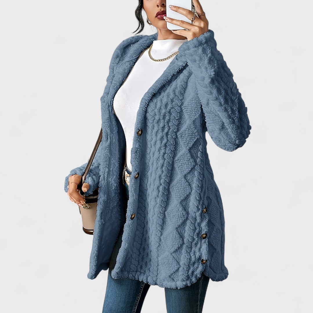 Amalia™ | Cardigan accogliente con cappuccio