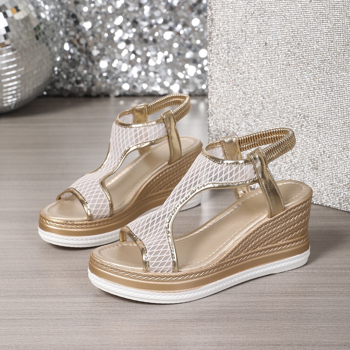 Cristina™ | Sandali ortopedici eleganti con zeppa