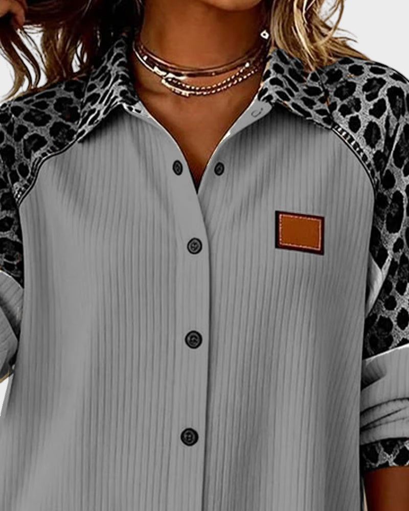 Juana™ | Camicia con bottoni a stampa leopardata
