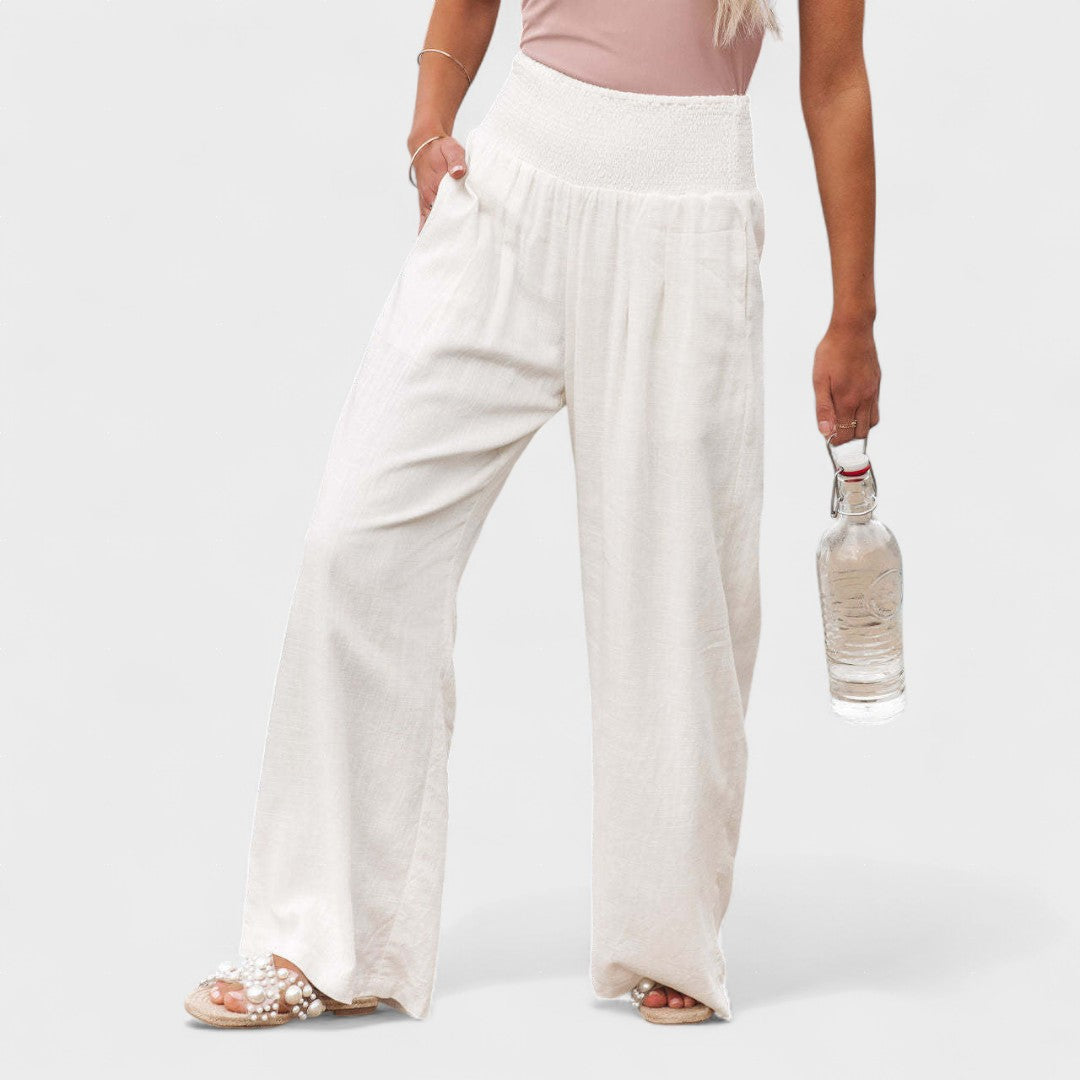 Susana™ | Pantaloni Ampi in Cotone e Lino