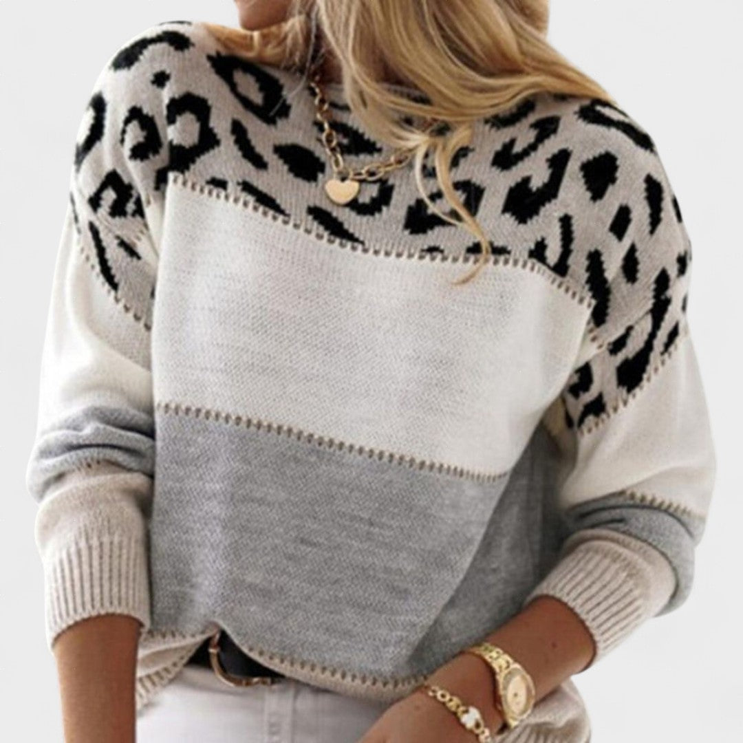 Julieta™ | Maglione casual con stampa leopardata