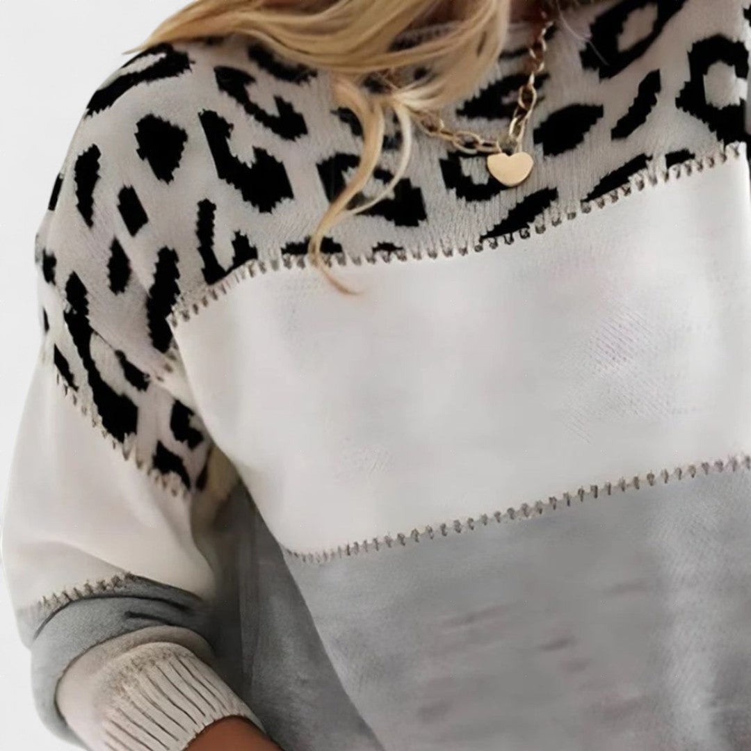 Julieta™ | Maglione casual con stampa leopardata