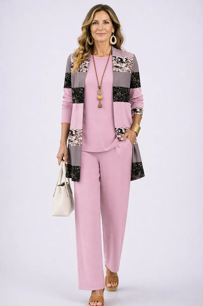 Completo Donna Coordinato 3 Pezzi dallo Stile Chic e Casual