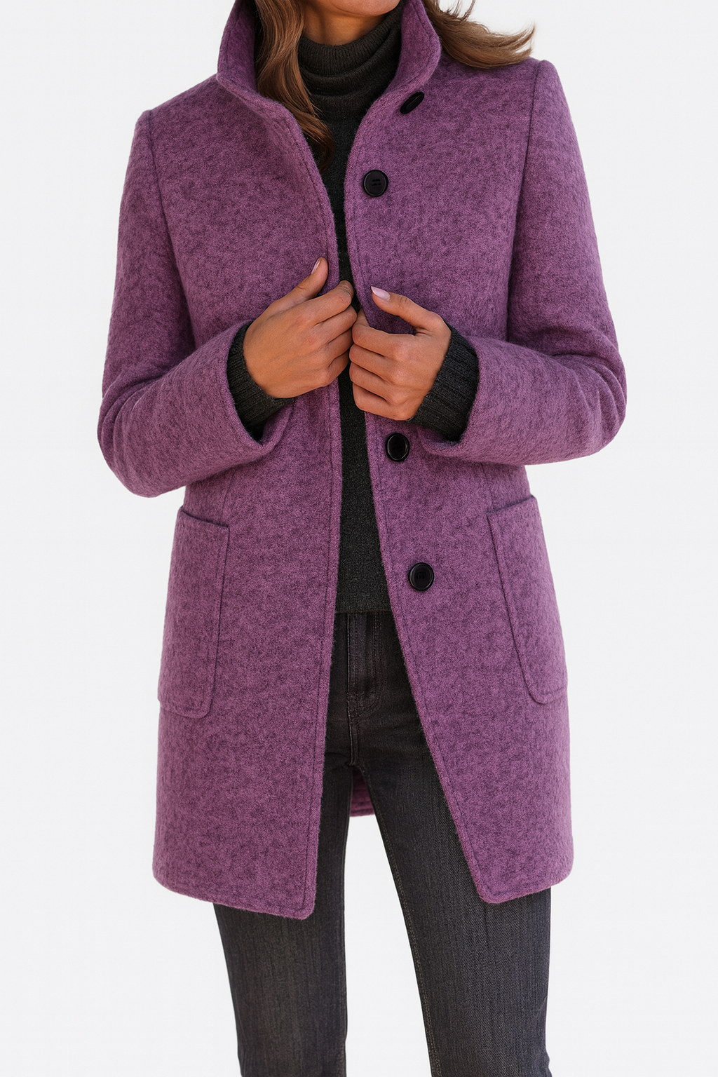 Soledad™ | Cappotto elegante con colletto alto