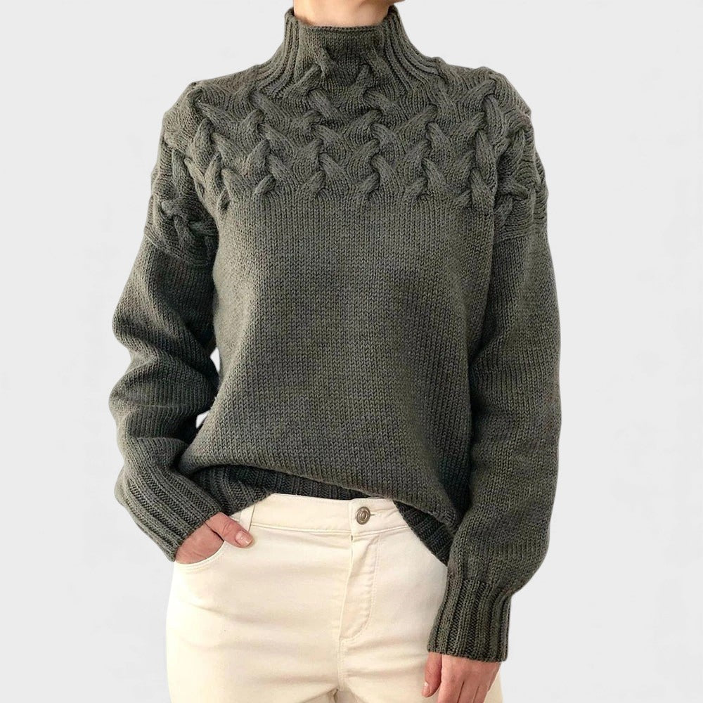 Nora™ | Maglione a maglia caldo con collo alto
