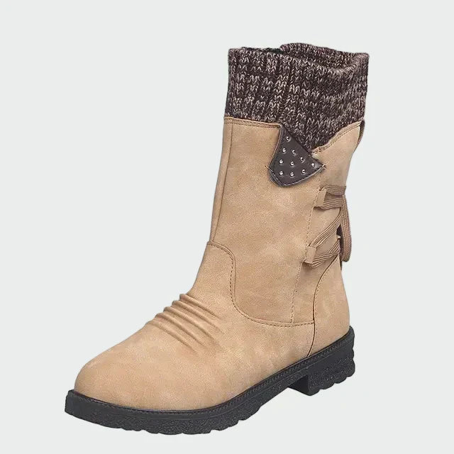 Victoria | Stivaletti Blu Con Dettaglio Tricot