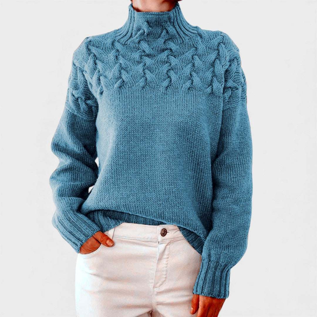 Nora™ | Maglione a maglia caldo con collo alto