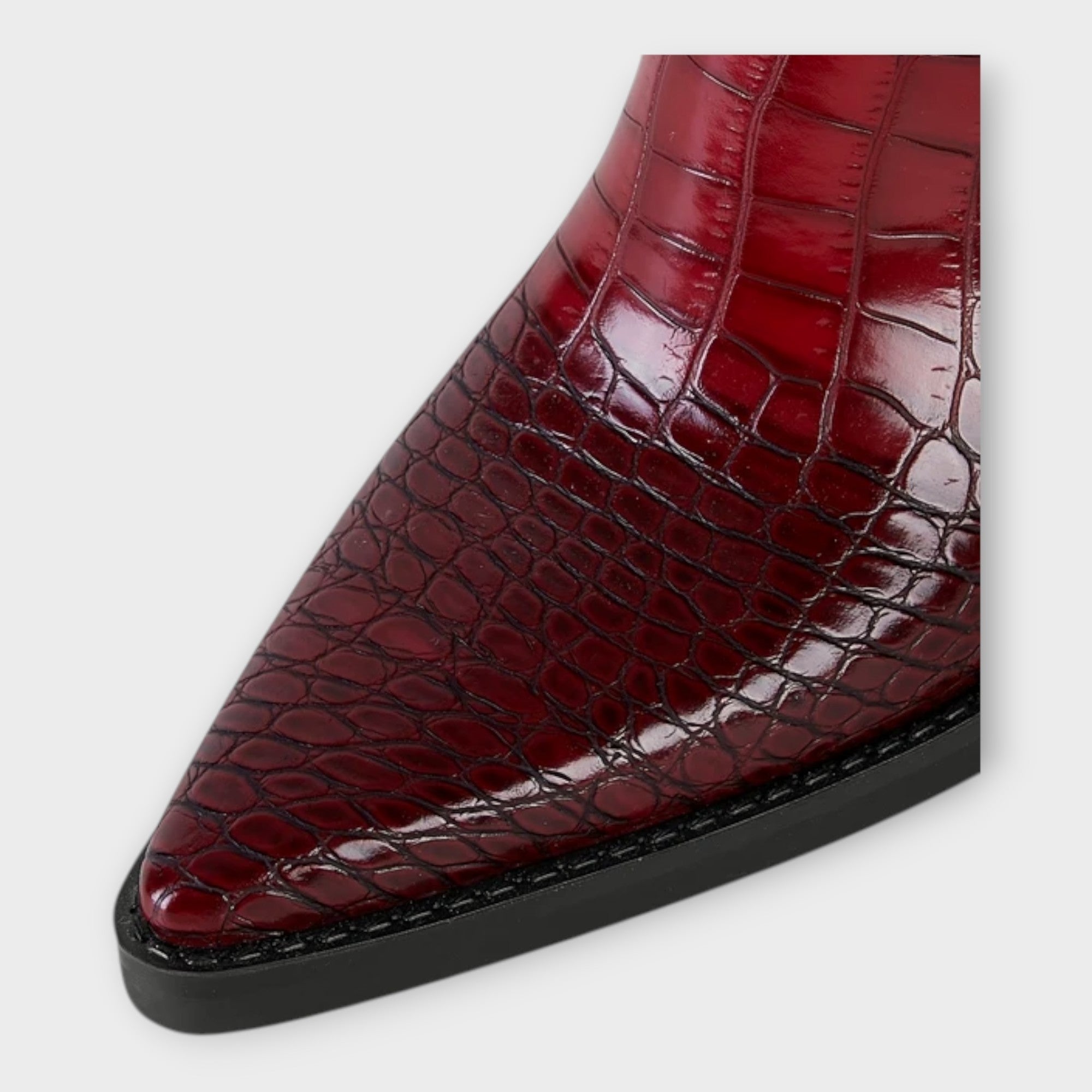 Camila | Stivali con Design Croco e Tacco Elegante Giornaliero