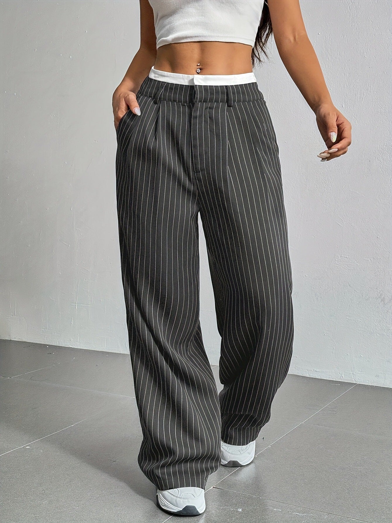 Talia™ | Pantaloni a Vita Alta e Gamba Larga