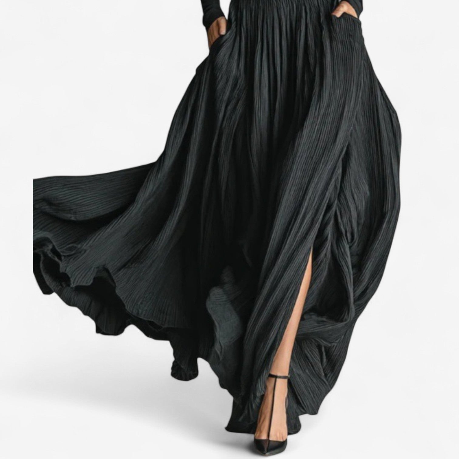 RAQUEL | Vestito maxi a vita alta