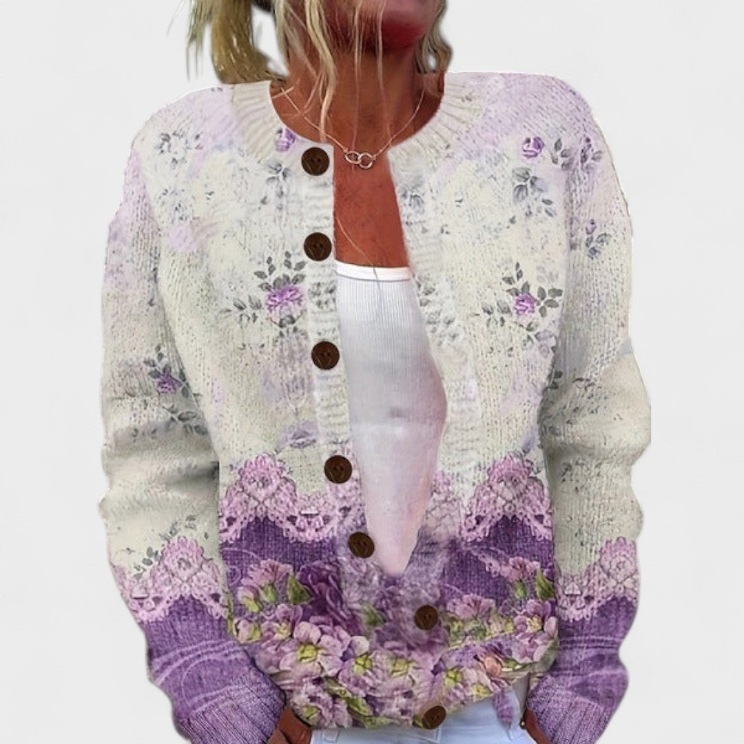 Clara™ | Cardigan elegante con design floreale