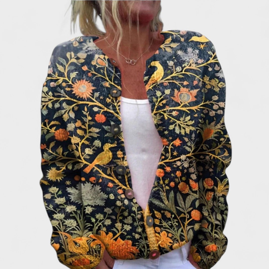 Clara™ | Cardigan elegante con design floreale