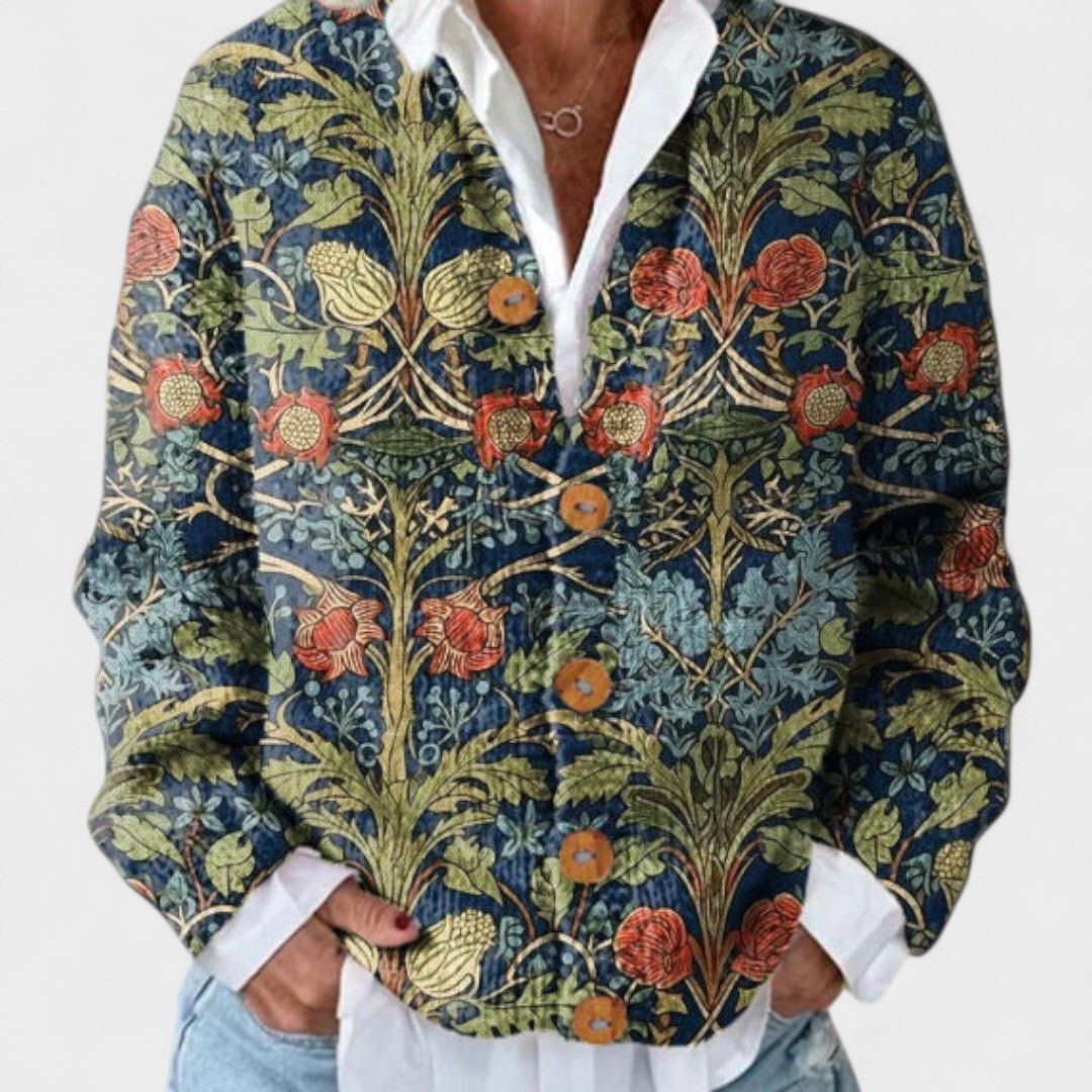 Clara™ | Cardigan elegante con design floreale