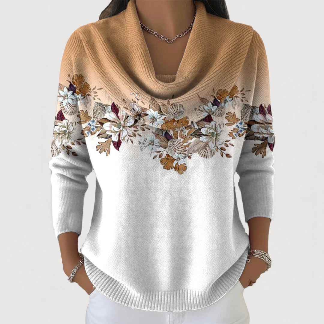 Amalia™ | Maglione floreale con collo morbido