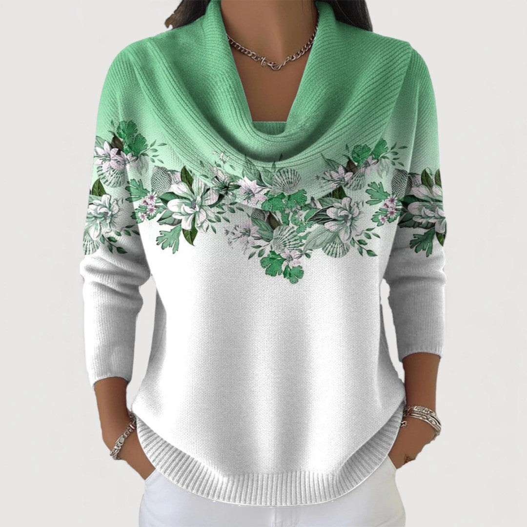 Amalia™ | Maglione floreale con collo morbido