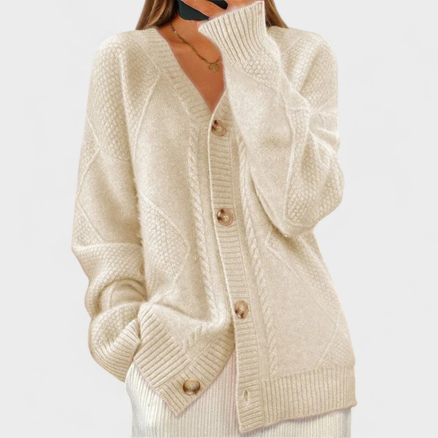 Claudia™ | Cardigan in maglia intrecciata