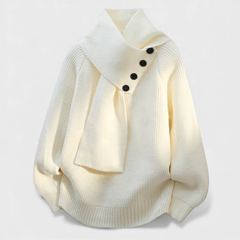 Cayetana™ | Maglione elegante con colletto avvolgente