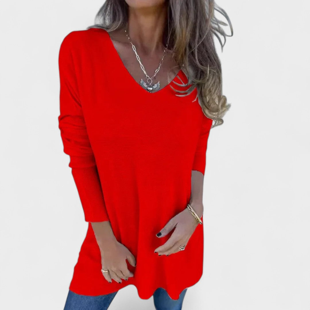Juana™ | Tunica in maglia rilassata con scollo a V