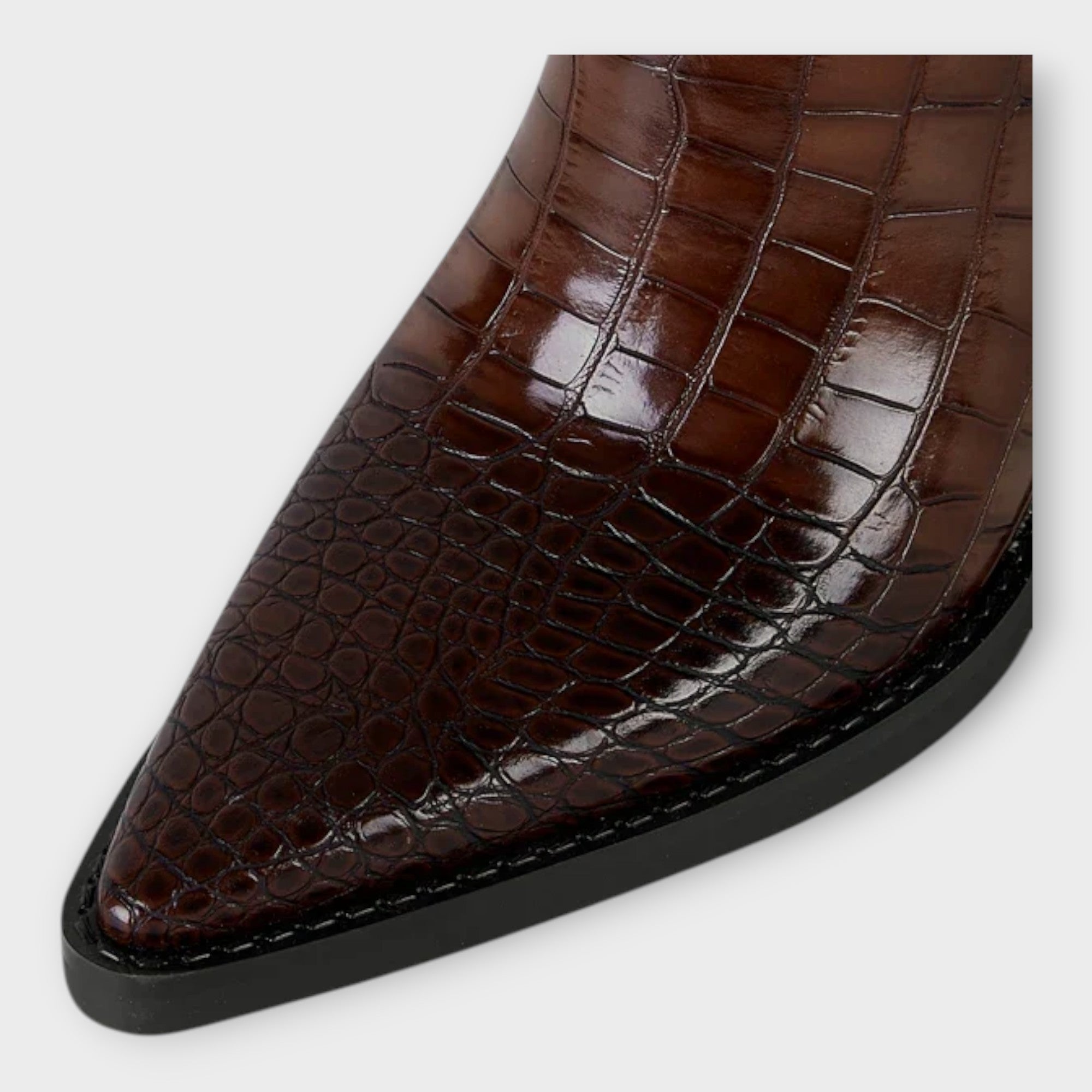 Camila | Stivali con Design Croco e Tacco Elegante Giornaliero