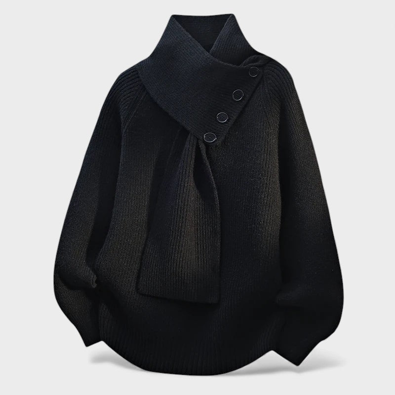 Cayetana™ | Maglione elegante con colletto avvolgente