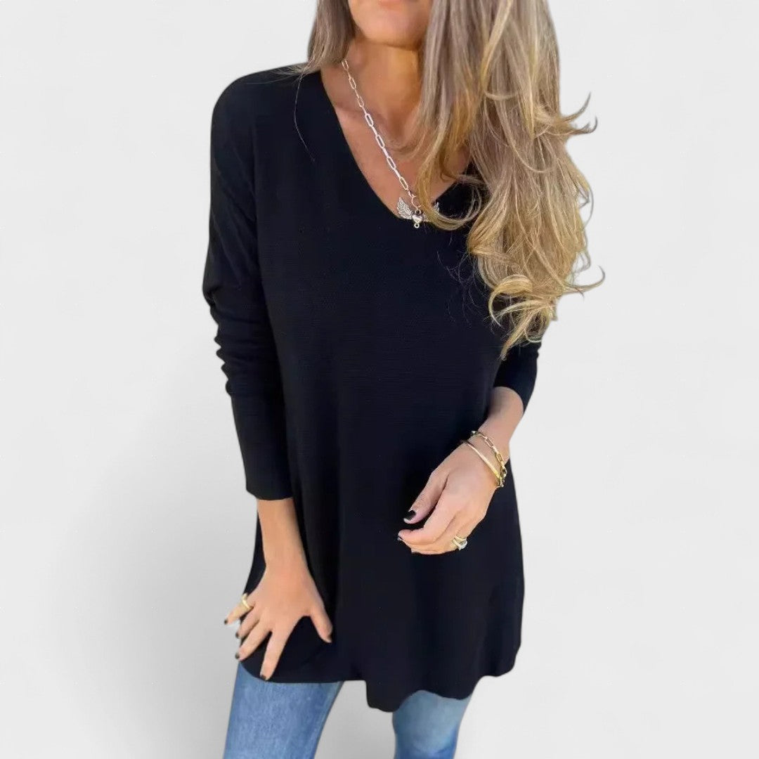 Juana™ | Tunica in maglia rilassata con scollo a V