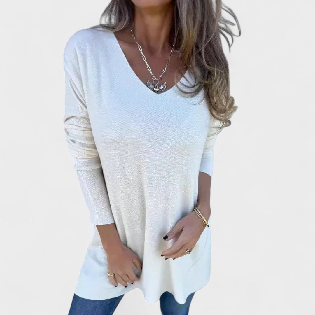 Juana™ | Tunica in maglia rilassata con scollo a V