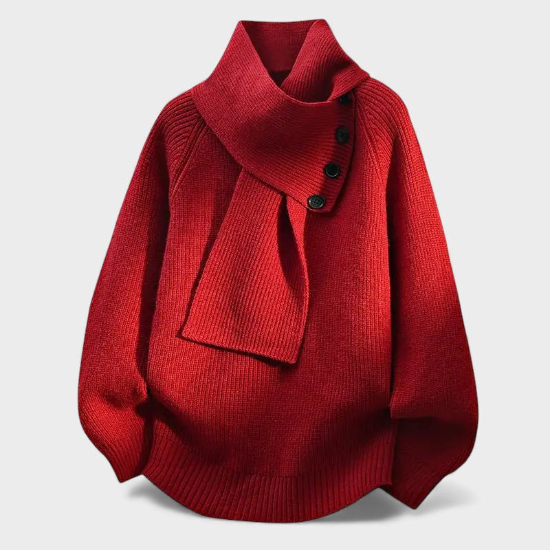 Cayetana™ | Maglione elegante con colletto avvolgente