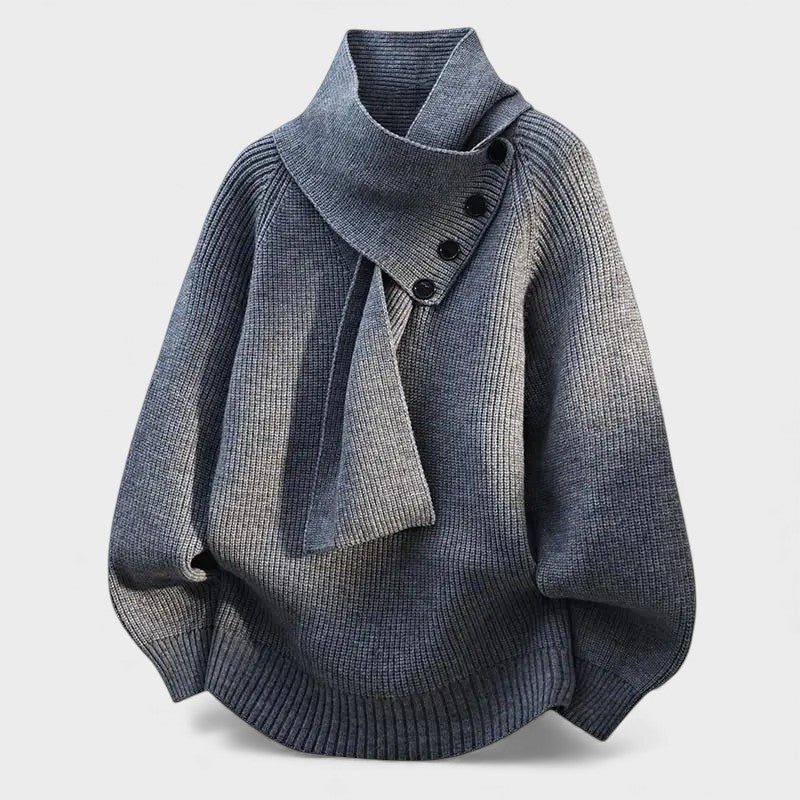 Cayetana™ | Maglione elegante con colletto avvolgente