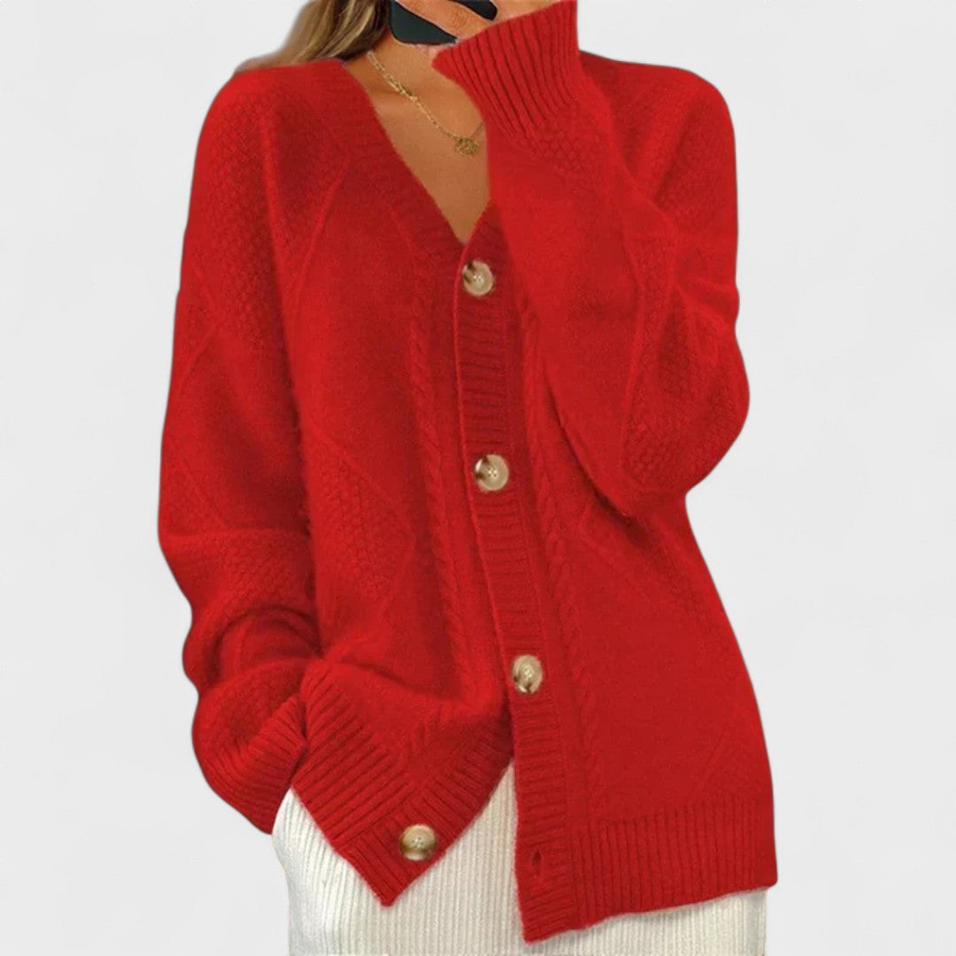 Claudia™ | Cardigan in maglia intrecciata