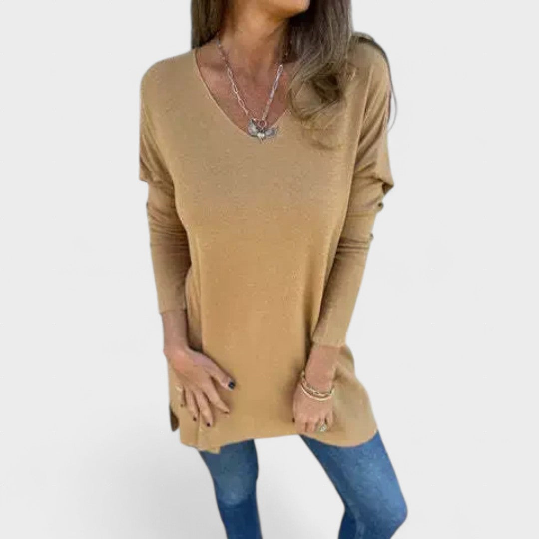 Juana™ | Tunica in maglia rilassata con scollo a V
