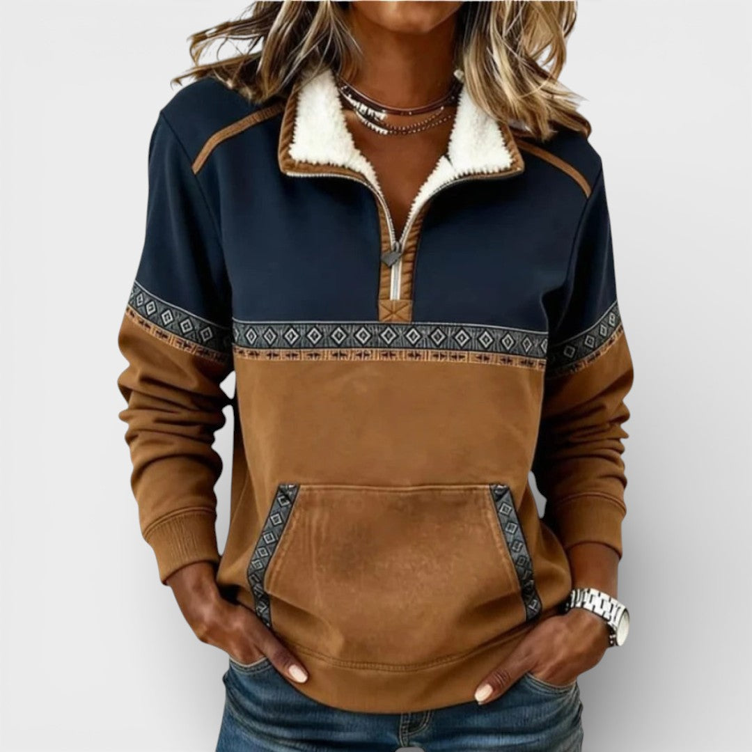 Rita™ | Felpa morbida con mezza zip