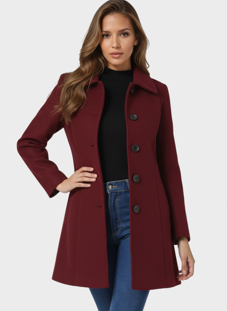 Raquel™ | Trench invernale con bottoni semplici
