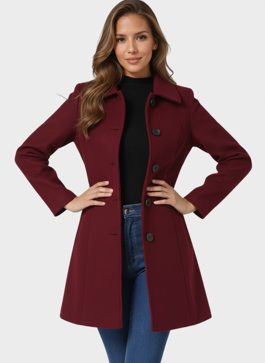 Raquel™ | Trench invernale con bottoni semplici