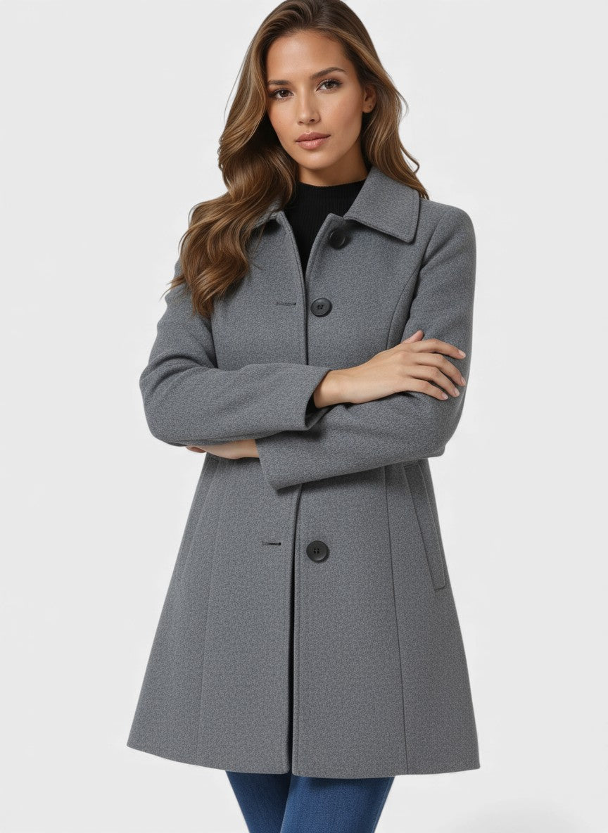 Raquel™ | Trench invernale con bottoni semplici
