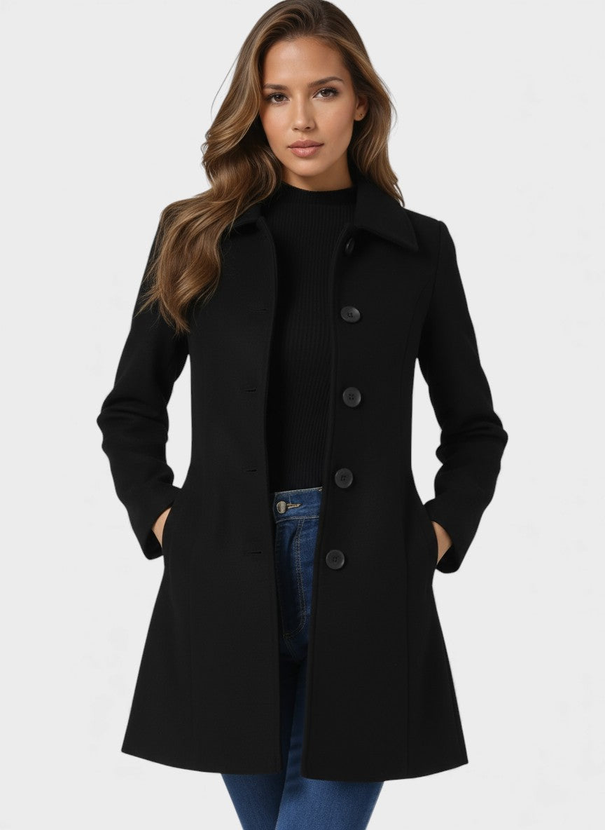 Raquel™ | Trench invernale con bottoni semplici