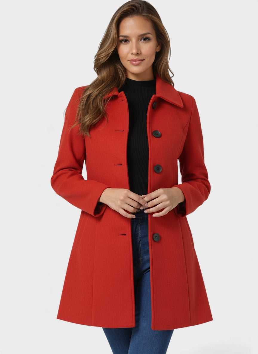 Raquel™ | Trench invernale con bottoni semplici