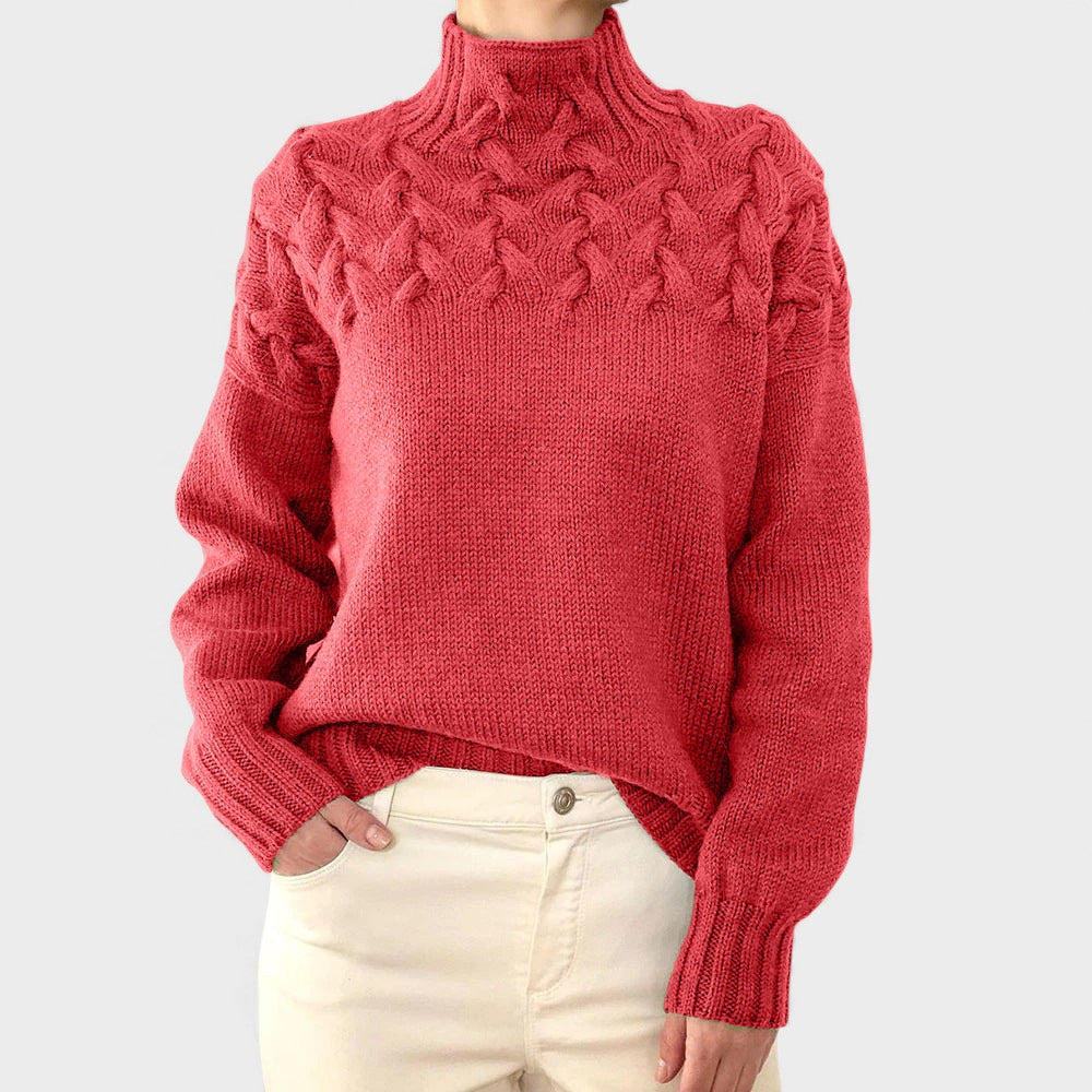Nora™ | Maglione a maglia caldo con collo alto