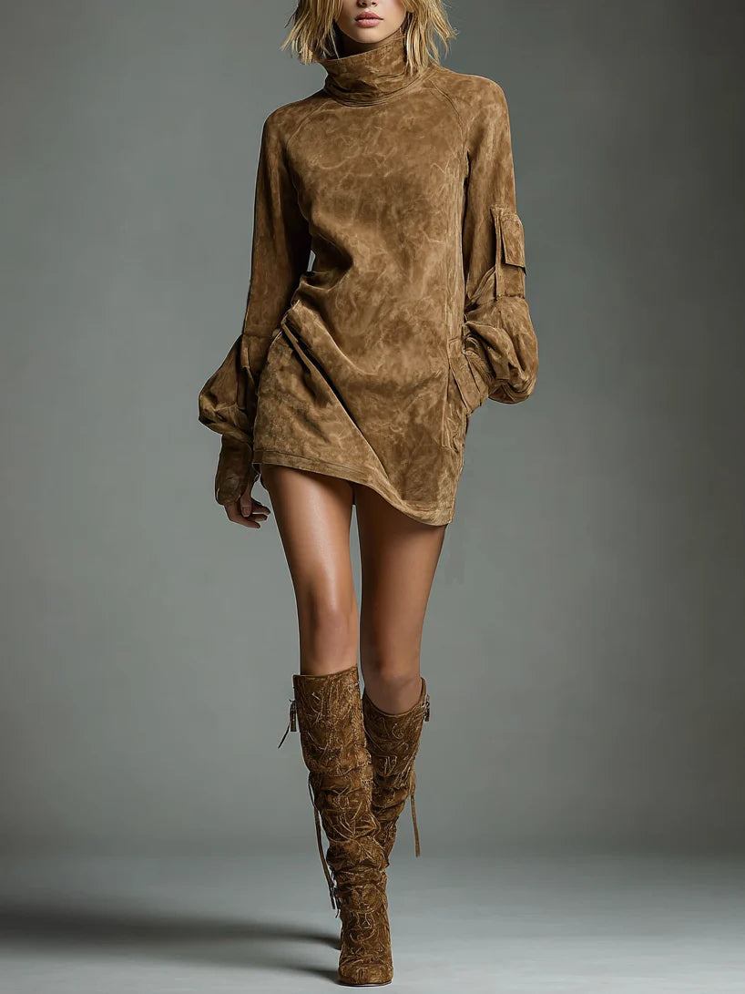 BELI | Minidress morbido con collo alto
