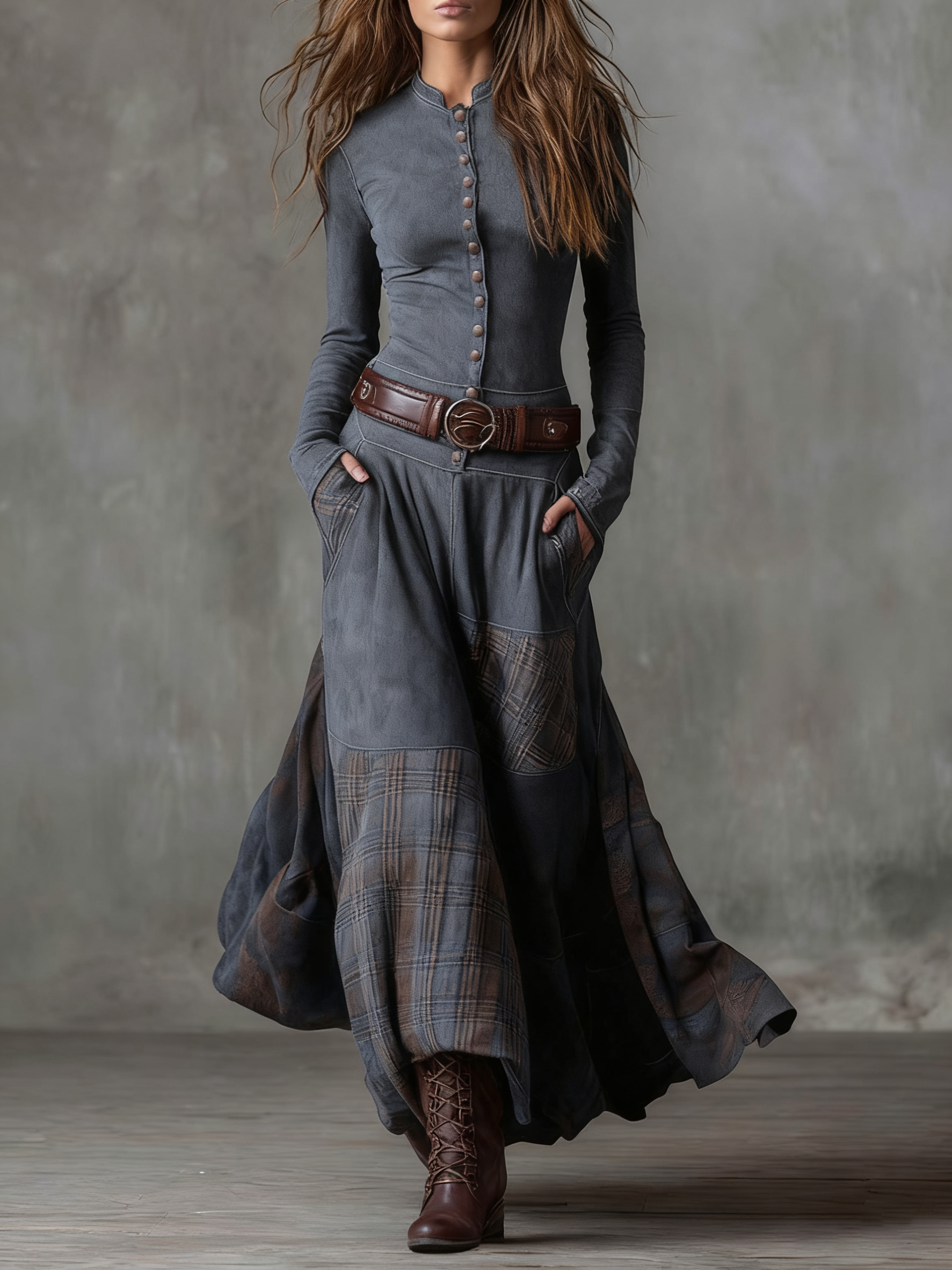 AZUCENA | Vestito maxi con cintura