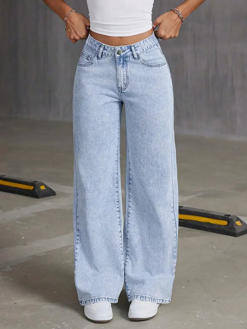 Celia™ | Pantaloni Ampi a Vita Alta