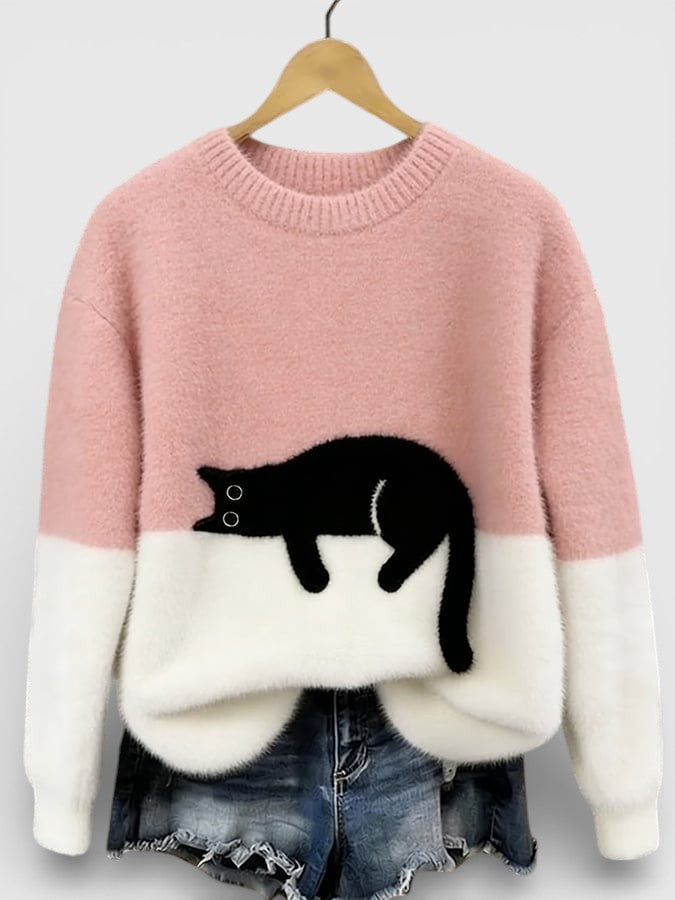 Luna™ | Felpa con grafica di gatto