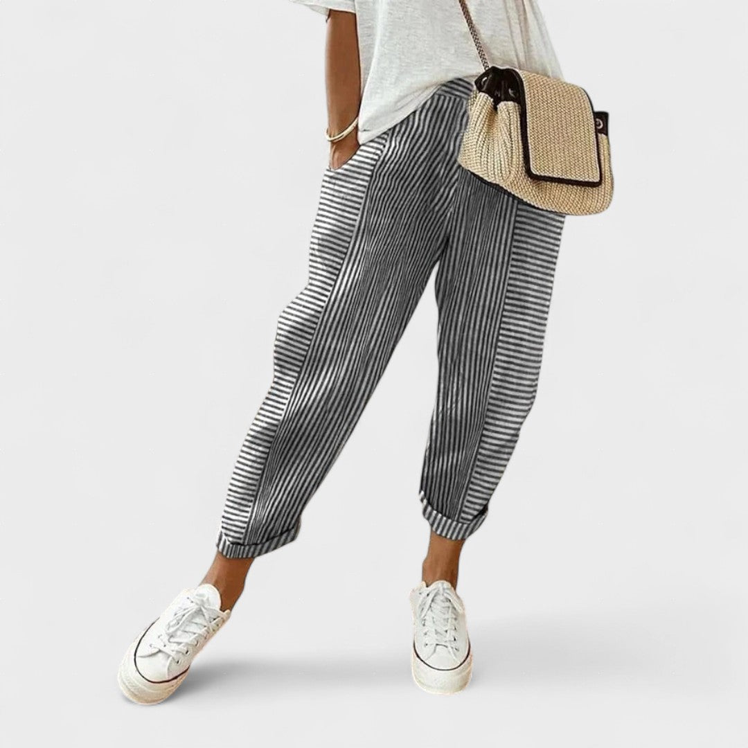 Lucía™ | Pantaloni a Righe con Stile