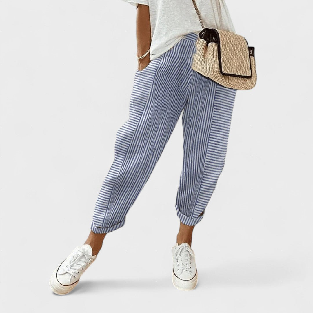 Lucía™ | Pantaloni a Righe con Stile